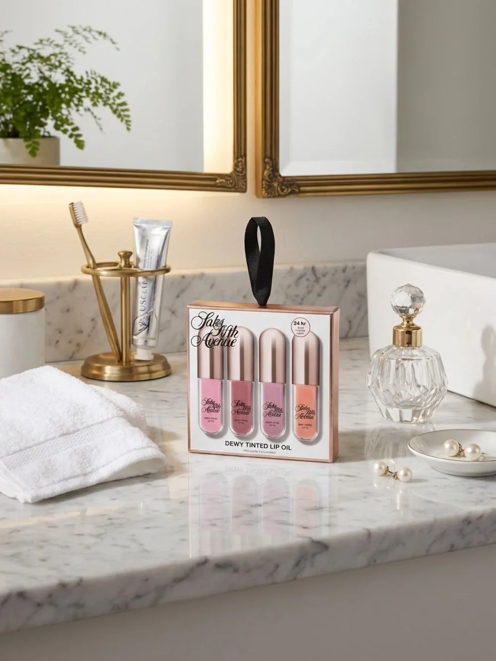 Saks Fifth Avenue Dewy Tinted Lip Oils - Pink, Light Pink & Peach